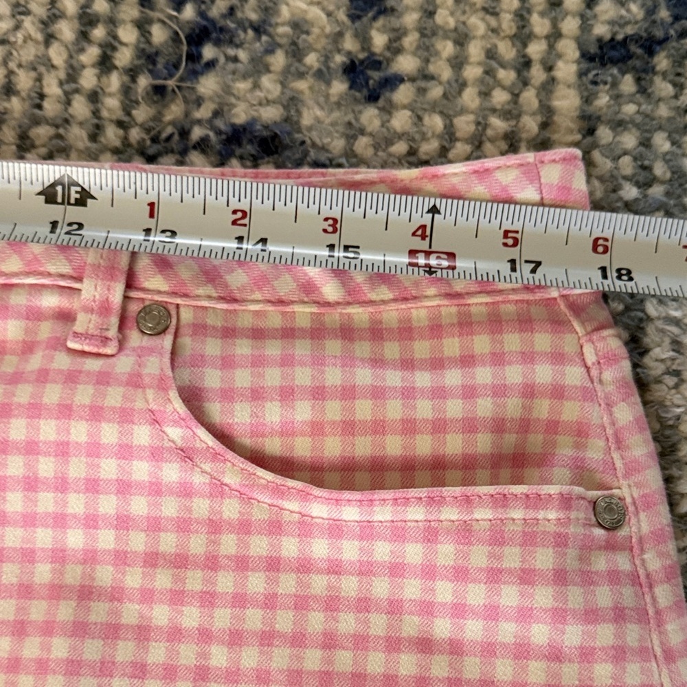 Talbots Pink Gingham Pencil Skirt - Picture 6 of 8